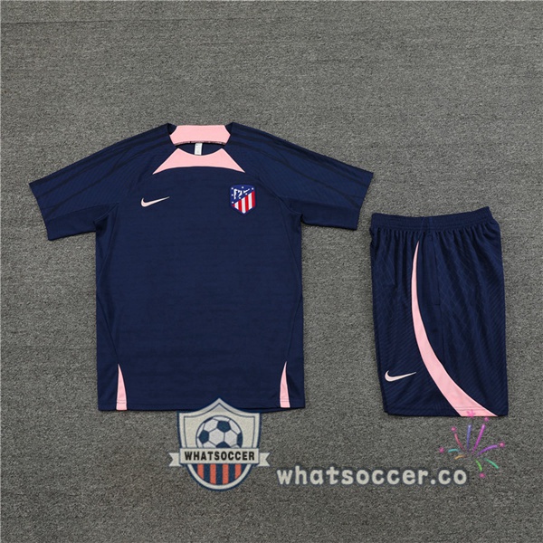 Atletico Madrid Training T-Shirts + Shorts Blue Royal 2023-2024