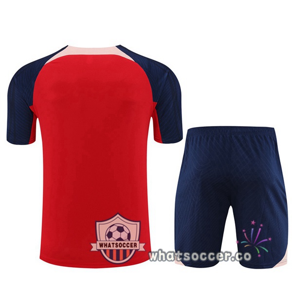Atletico Madrid Training T-Shirts + Shorts Red 2023-2024
