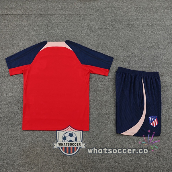 Atletico Madrid Training T-Shirts + Shorts Red 2023-2024