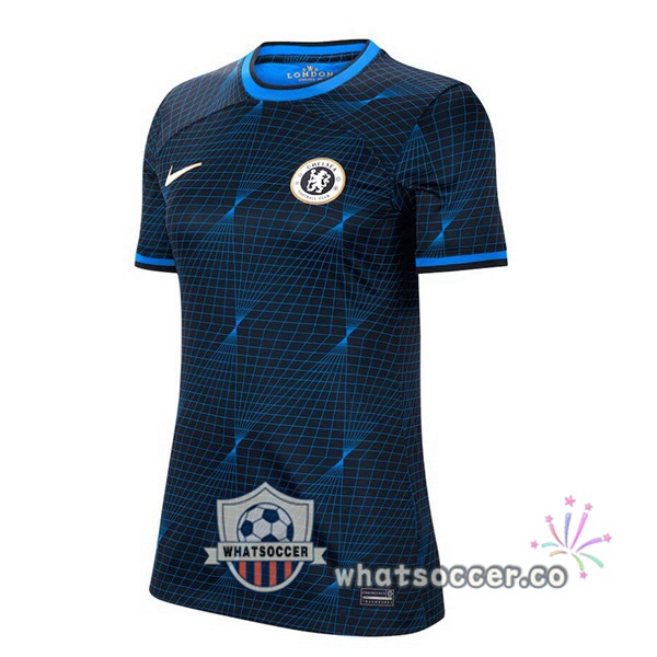 FC Chelsea Women Away Soccer Jerseys Blue 2023-2024
