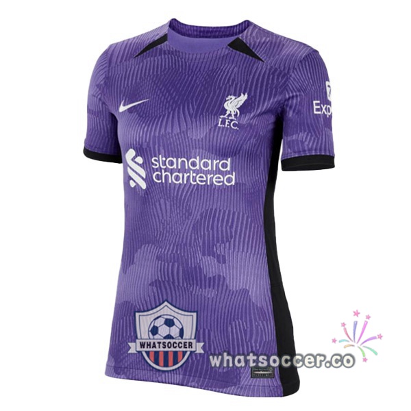 FC Liverpool Women Third Soccer Jerseys Purple 2023-2024