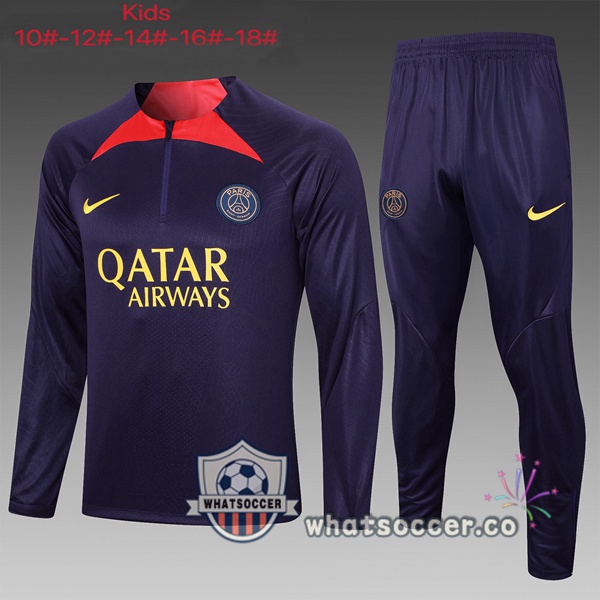 Tracksuit Paris PSG Kids Purple 2023-2024