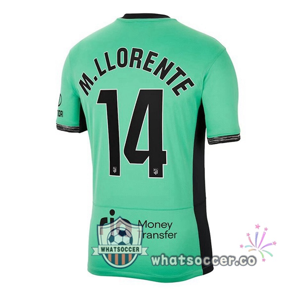 Atletico Madrid (M. Llorente 14) Third Soccer Jerseys Green 2023-2024