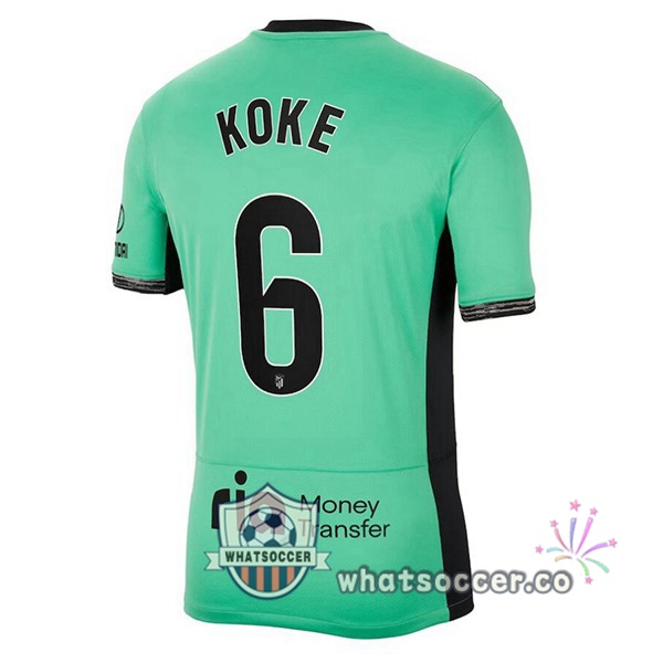 Atletico Madrid (Koke 6) Third Soccer Jerseys Green 2023-2024