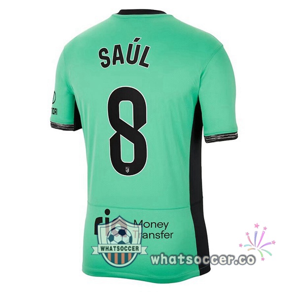 Atletico Madrid (Saúl 8) Third Soccer Jerseys Green 2023-2024