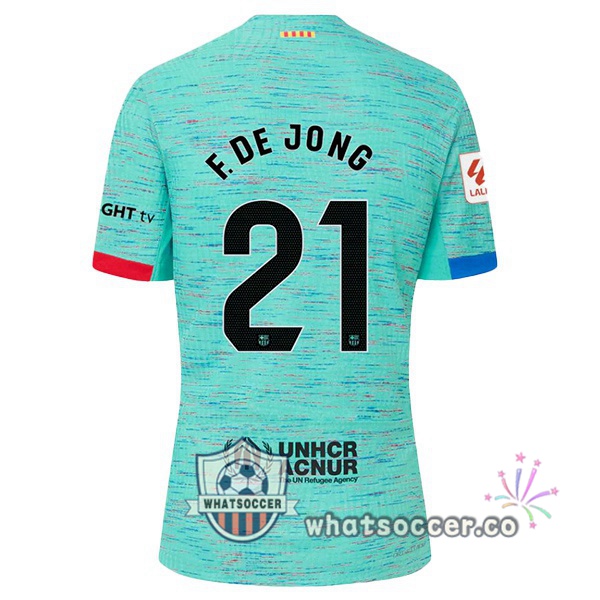 FC Barcelona (F. DE JONG 21) Third Soccer Jerseys Green 2023-2024