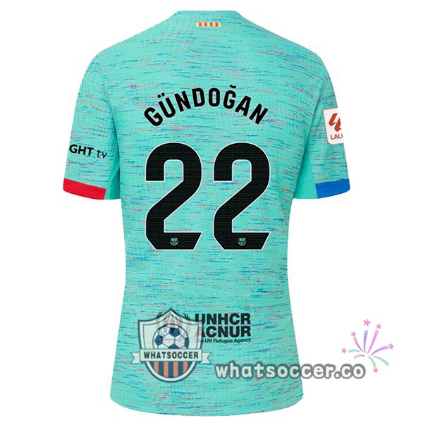 FC Barcelona (GÜNDOĞAN 22) Third Soccer Jerseys Green 2023-2024