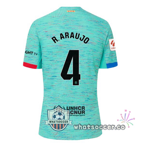 FC Barcelona (R. ARAUJO 4) Third Soccer Jerseys Green 2023-2024