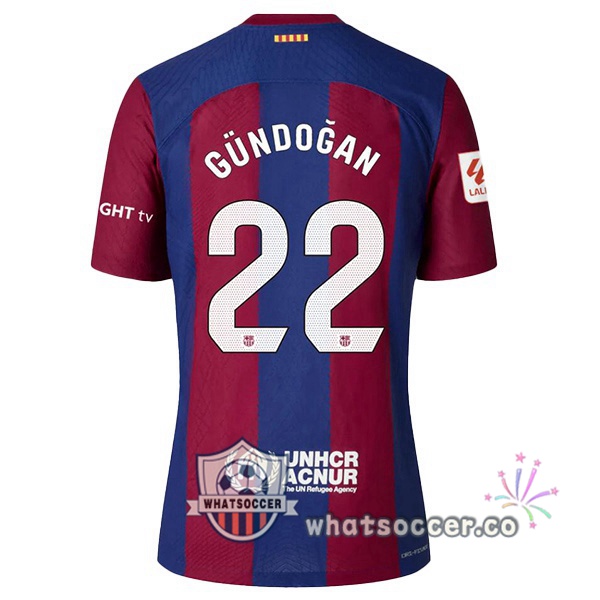 FC Barcelona (GÜNDOĞAN 22) Home Soccer Jerseys Blue Red 2023-2024