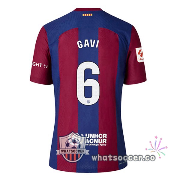 FC Barcelona (GAVI 6) Home Soccer Jerseys Blue Red 2023-2024