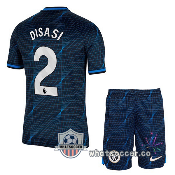 FC Chelsea (Disasi 2) Kids Away Soccer Jerseys Blue 2023-2024