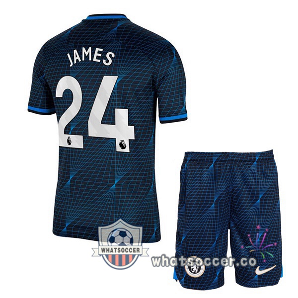 FC Chelsea (James 24) Kids Away Soccer Jerseys Blue 2023-2024