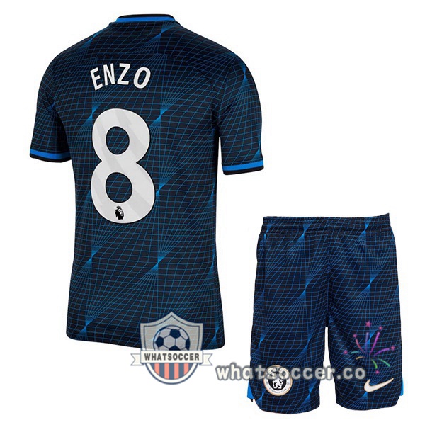 FC Chelsea (Enzo 8) Kids Away Soccer Jerseys Blue 2023-2024