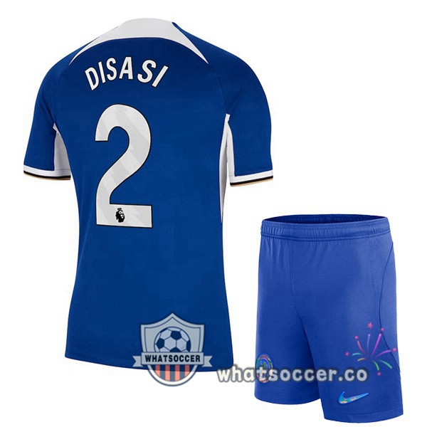 FC Chelsea (Disasi 2) Kids Home Soccer Jerseys Blue 2023-2024