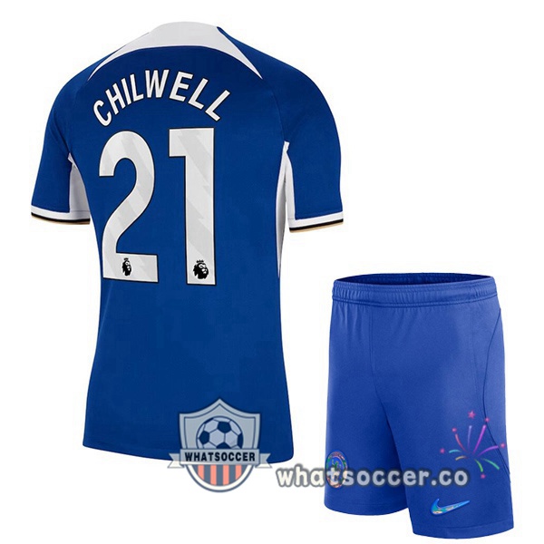 FC Chelsea (Chilwell 21) Kids Home Soccer Jerseys Blue 2023-2024