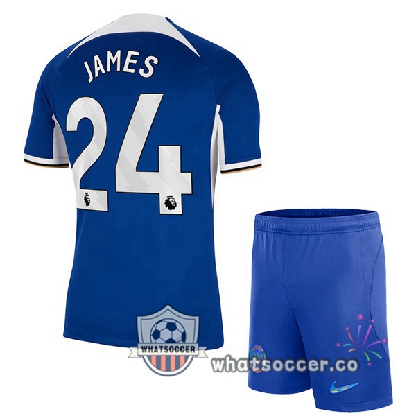 FC Chelsea (James 24) Kids Home Soccer Jerseys Blue 2023-2024