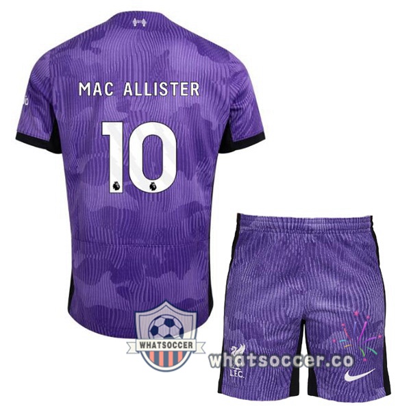 FC Liverpool (MAC ALLISTER 10) Kids Third Soccer Jerseys Purple 2023-2024