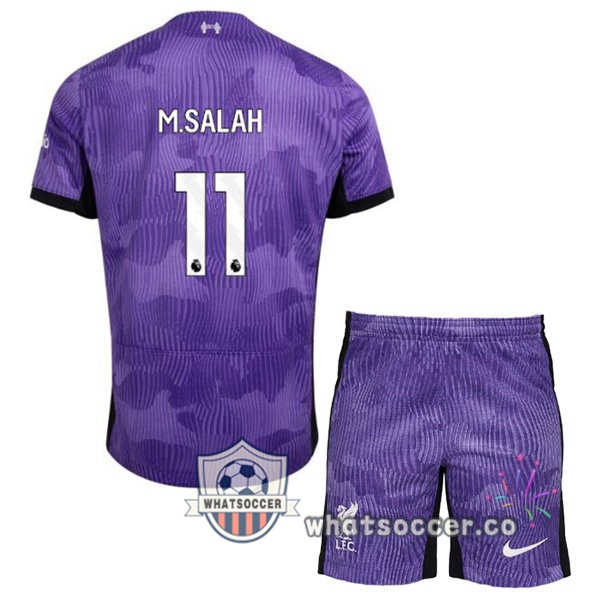 FC Liverpool (M.SALAH 11) Kids Third Soccer Jerseys Purple 2023-2024