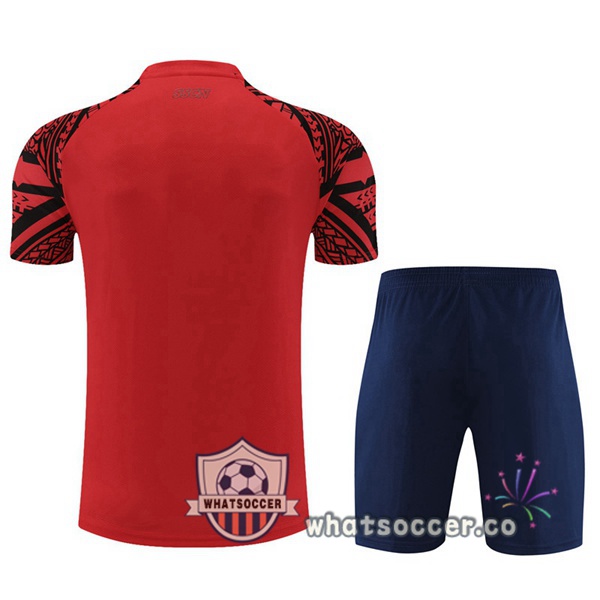 SSC Napoli Training T-Shirts + Shorts Red 2023-2024