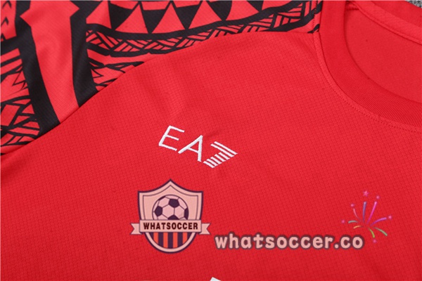 SSC Napoli Training T-Shirts + Shorts Red 2023-2024