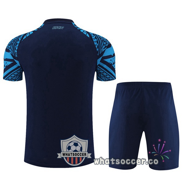 SSC Napoli Training T-Shirts + Shorts Blue Royal 2023-2024