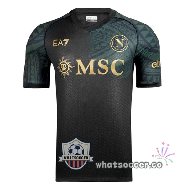 SSC Napoli Third Soccer Jerseys Black 2023-2024