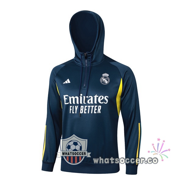 Hooded Sweatshirt Real Madrid Blue Royal 2024-2025