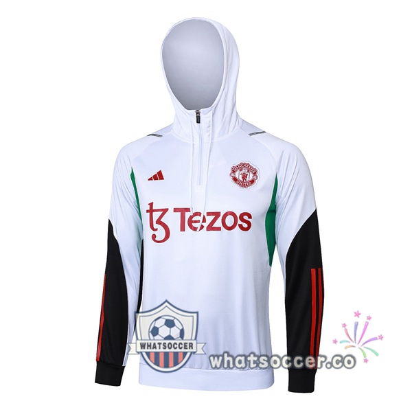 Hooded Sweatshirt Manchester United White 2024-2025
