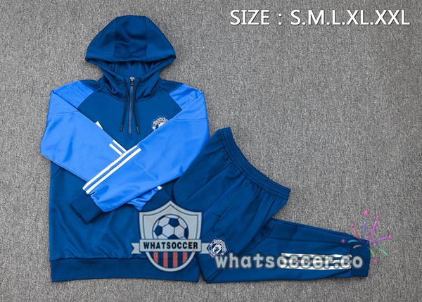 Tracksuit - Hooded Sweatshirt Manchester United Blue 2024-2025