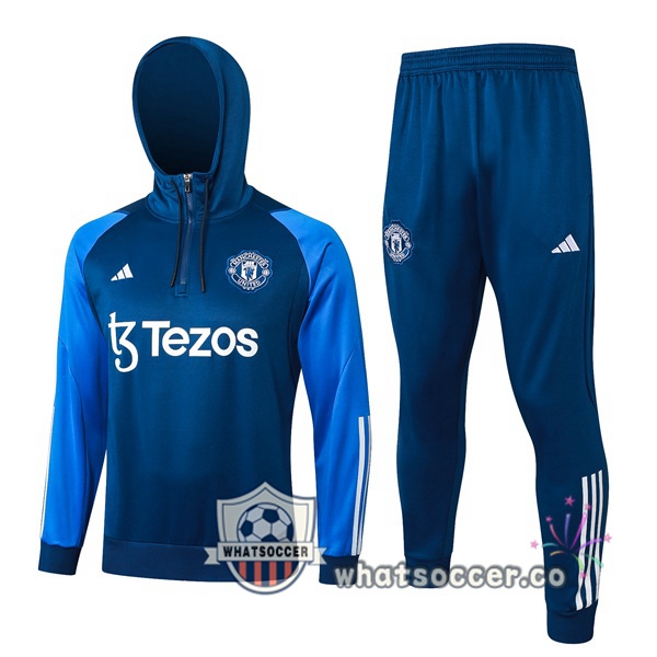 Tracksuit - Hooded Sweatshirt Manchester United Blue 2024-2025