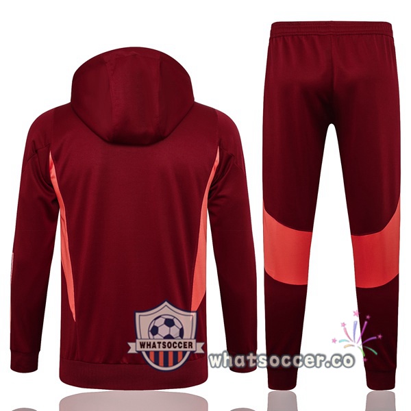 Tracksuit - Hooded Sweatshirt Manchester United Red 2024-2025