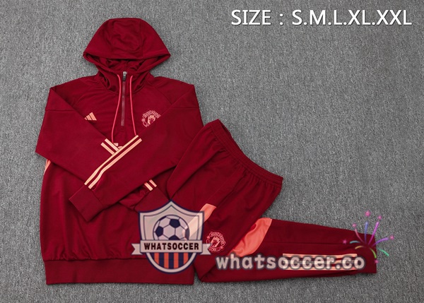 Tracksuit - Hooded Sweatshirt Manchester United Red 2024-2025