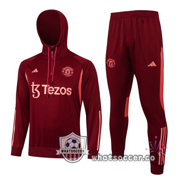 Tracksuit - Hooded Sweatshirt Manchester United Red 2024-2025