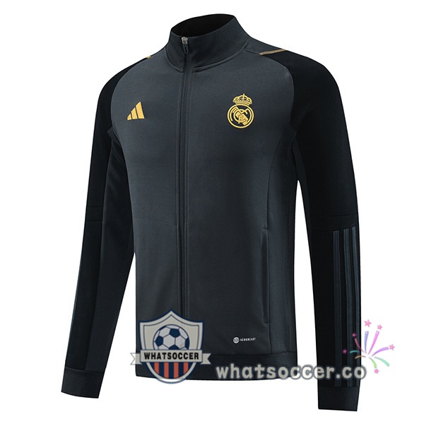 Soccer Jacket Real Madrid Gray 2024-2025