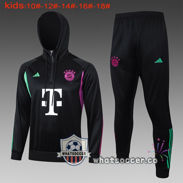 Tracksuit - Windbreaker Bayern Munich Kids Black 2024-2025