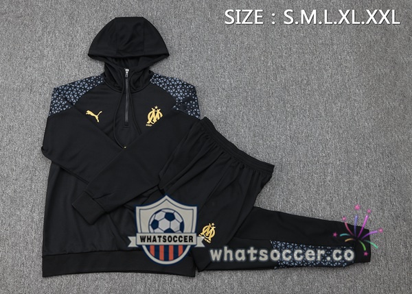 Tracksuit - Hooded Sweatshirt Olympique de Marseille Black 2024-2025