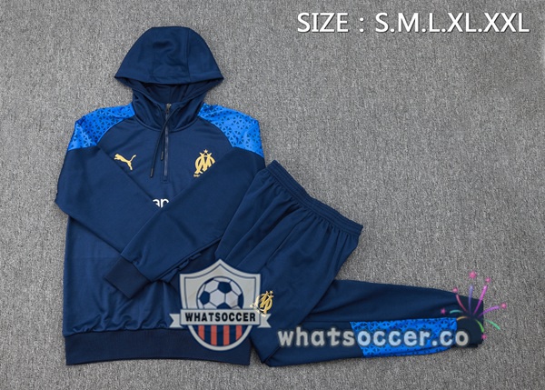 Tracksuit - Hooded Sweatshirt Olympique de Marseille Blue Royal 2024-2025