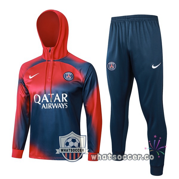 Tracksuit - Hooded Sweatshirt Paris PSG Red Blue 2024-2025