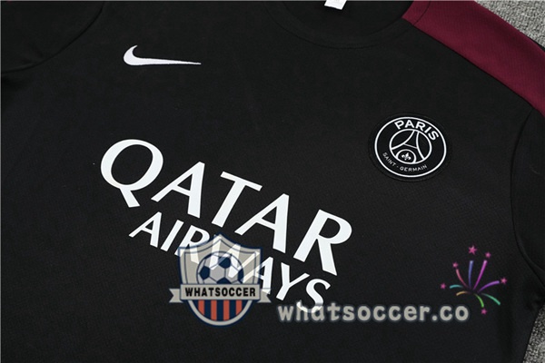 Paris PSG Training T-Shirts + Shorts Black 2024-2025
