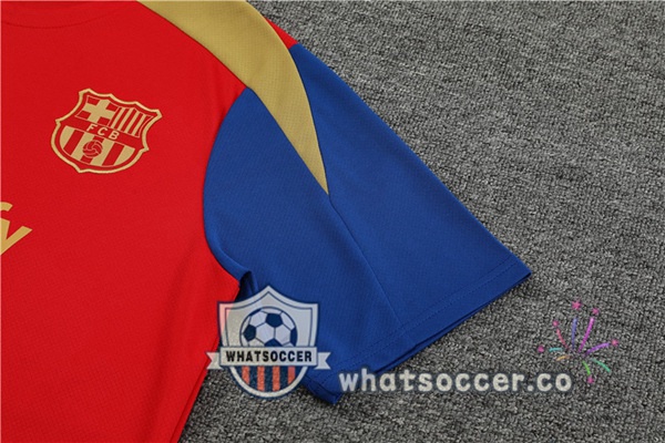 FC Barcelona Training T-Shirts + Shorts Red 2024-2025