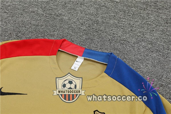 FC Barcelona Training T-Shirts + Shorts Yellow 2024-2025