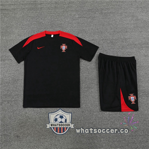 Portugal Training T-Shirts + Shorts Black 2024-2025
