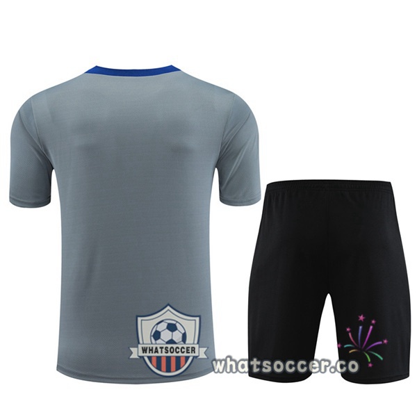 Inter Milan Training T-Shirts + Shorts Gray 2024-2025