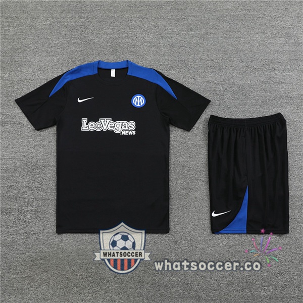 Inter Milan Training T-Shirts + Shorts Black 2024-2025