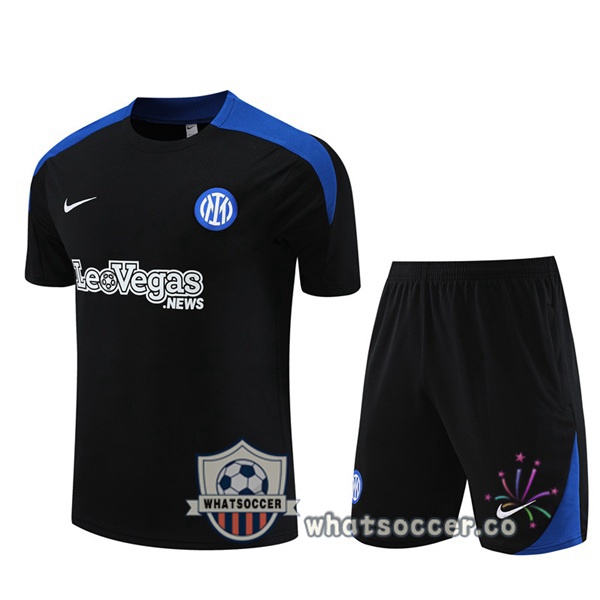 Inter Milan Training T-Shirts + Shorts Black 2024-2025