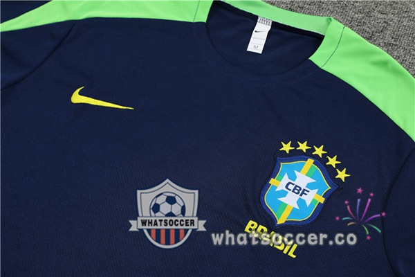 Brazil Training T-Shirts + Shorts Blue Royal 2024-2025