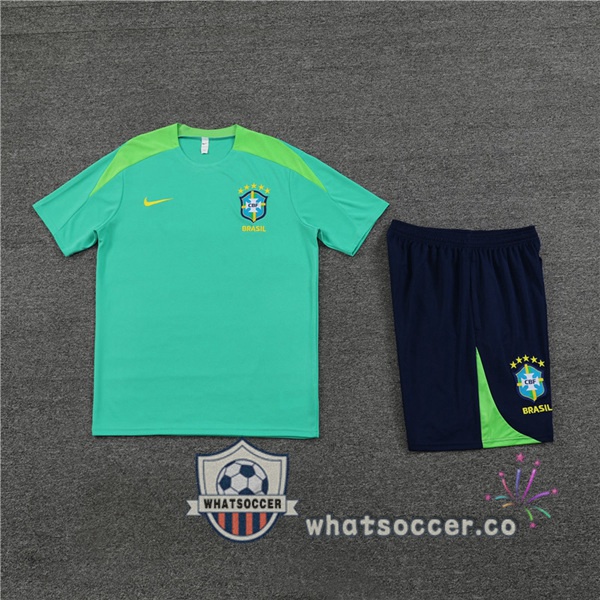 Brazil Training T-Shirts + Shorts Green 2024-2025