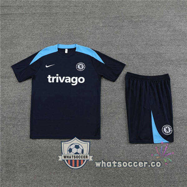 FC Chelsea Training T-Shirts + Shorts Blue Royal 2024-2025