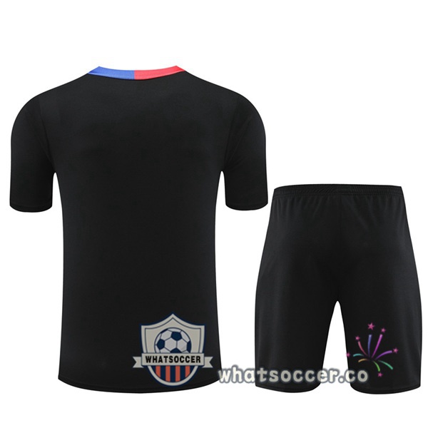 FC Barcelona Training T-Shirts + Shorts Black 2024-2025