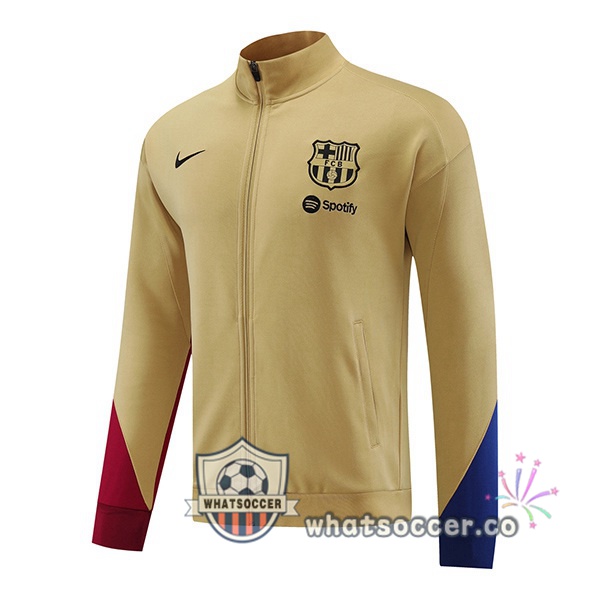 Soccer Jacket FC Barcelona Yellow 2024-2025